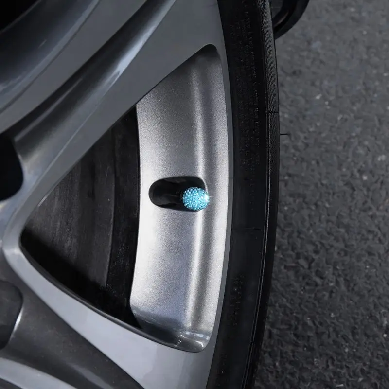 4 шт./компл. Универсальный DIY вентиля покрышек легковых автомобилей шапки Сияющие Стразы пылезащитные чехлы
