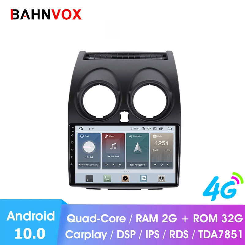 9 &quotandroid 10 0 Автомобильный gps dvd-плеер для Nissan Qashqai 1 J10 2006-2013 автомобильный Радио