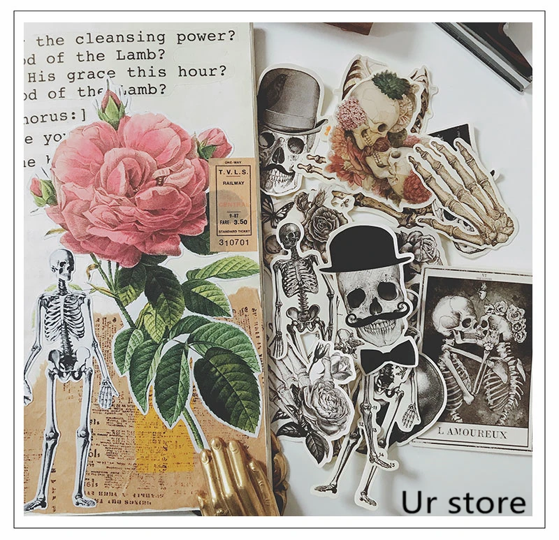 Bone lover винтажный персонализированный альбом для стикеров Скрапбукинг материал Персонализированная наклейка счастливый планировщик мусорный журнал