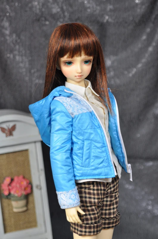 1/3 масштаб BJD одежда куклы с капюшоном пуховик пальто для BJD/SD аксессуары SD13. Кукла, обувь, парик и другие A933 в комплект не входят - Цвет: Синий