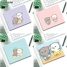 Peach cat cartoon Unique Desktop Pad Game Mousepad Small Pads Rubber Mouse Mat MousePad Desk Gaming Mousepad Cup Mat