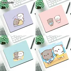 Tapis de souris de bureau Unique en son genre, petit accessoire de jeu en caoutchouc, avec dessin animé de Peach cat 
