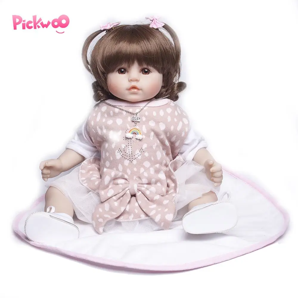 Pickwoo bebes кукла-реборн 48 см 55 см 57 см кукла для маленькой девочки мягкий силиконовый хлопок Boneca reborn Brinquedos Bonecas детские подарки