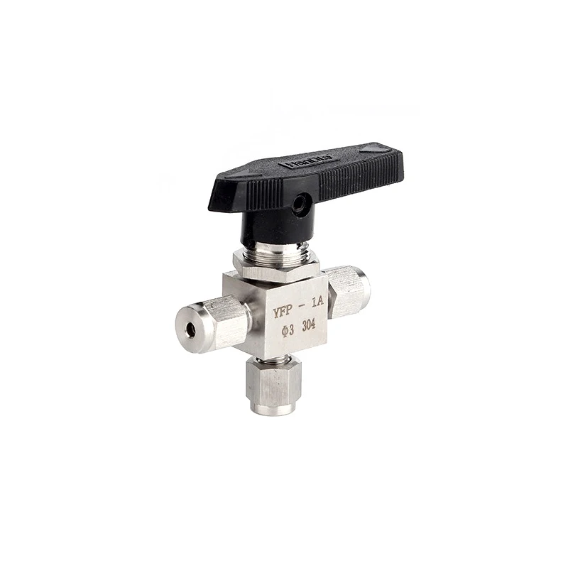 304 нержавеющая сталь 1/" 1/4" 3/" 1/2" двойной наконечник трубы фитинг три 3 способа высокий шарик давление клапан