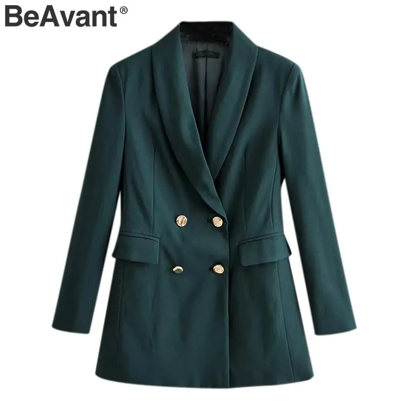 BeAvant, двубортный Блейзер, костюмы для женщин, элегантный, офисный, для девушек, Блейзер, брюки, набор, Осень-зима, карманы, женские, рабочие костюмы