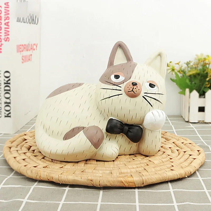Милая кошка, поросенок, украшение банка, счастливый кот, мини Ремесла, украшение дома, аксессуары, детские игрушки подарки на день рождения