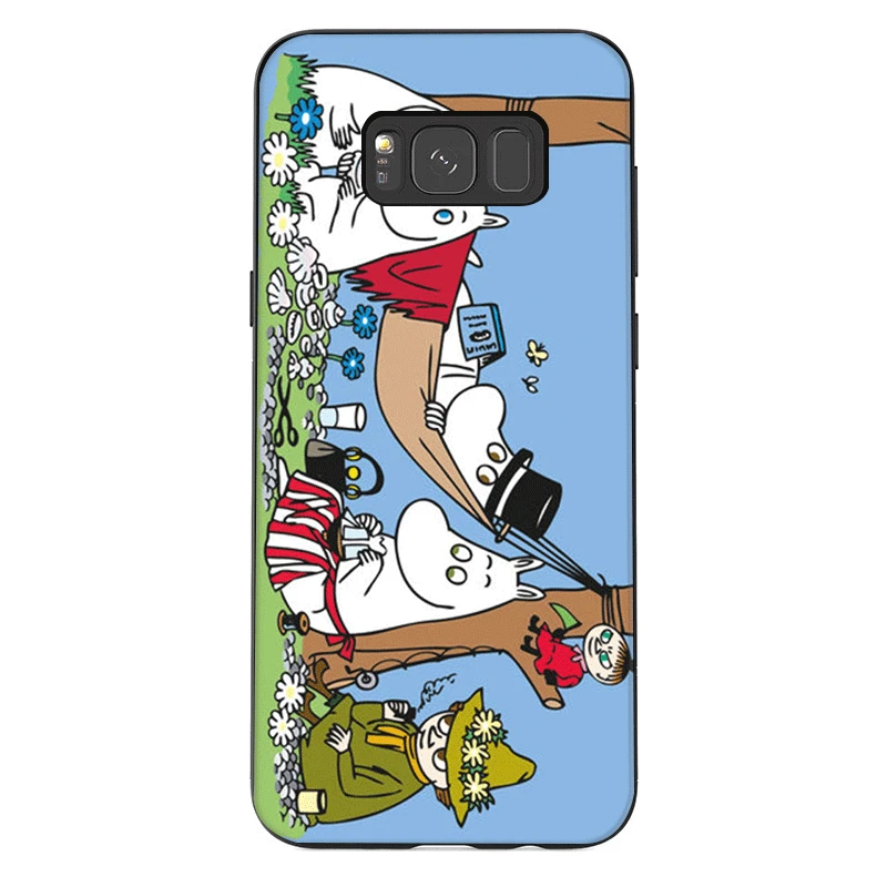 Сотовый Чехол для телефона для samsung A70 A60 A50 A40 A30 A20 A10 A10s A20s A30s A40s A50s A3 A5 A6 A7 A8 A9 крышка мультяшным персонажем Мумий Тролль с мультяшным бегемотом комплект