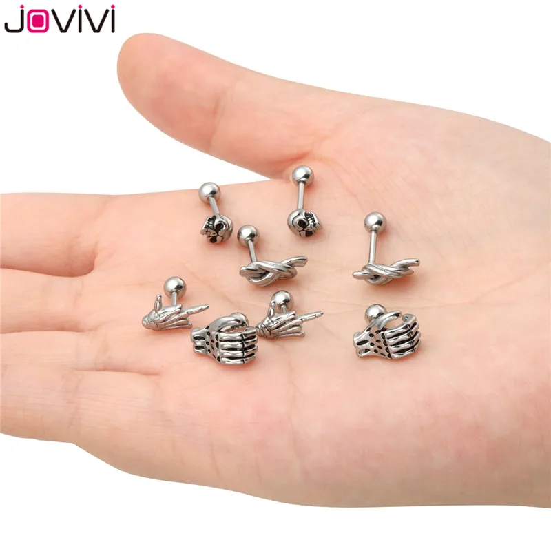 Jovivi 1,2 мм/16 г серьги-гвоздики из нержавеющей стали спиральный для хряща Бар пирсинг для пупка штанги Серьги для пирсинга