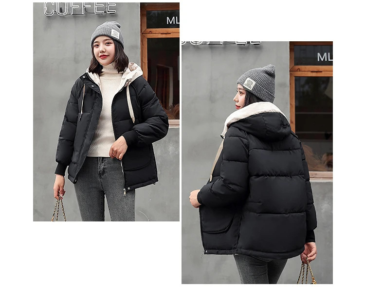 Winter women jackets Casual Thicken warm hooded female outwear loose parkas jacket female winter parkas coat