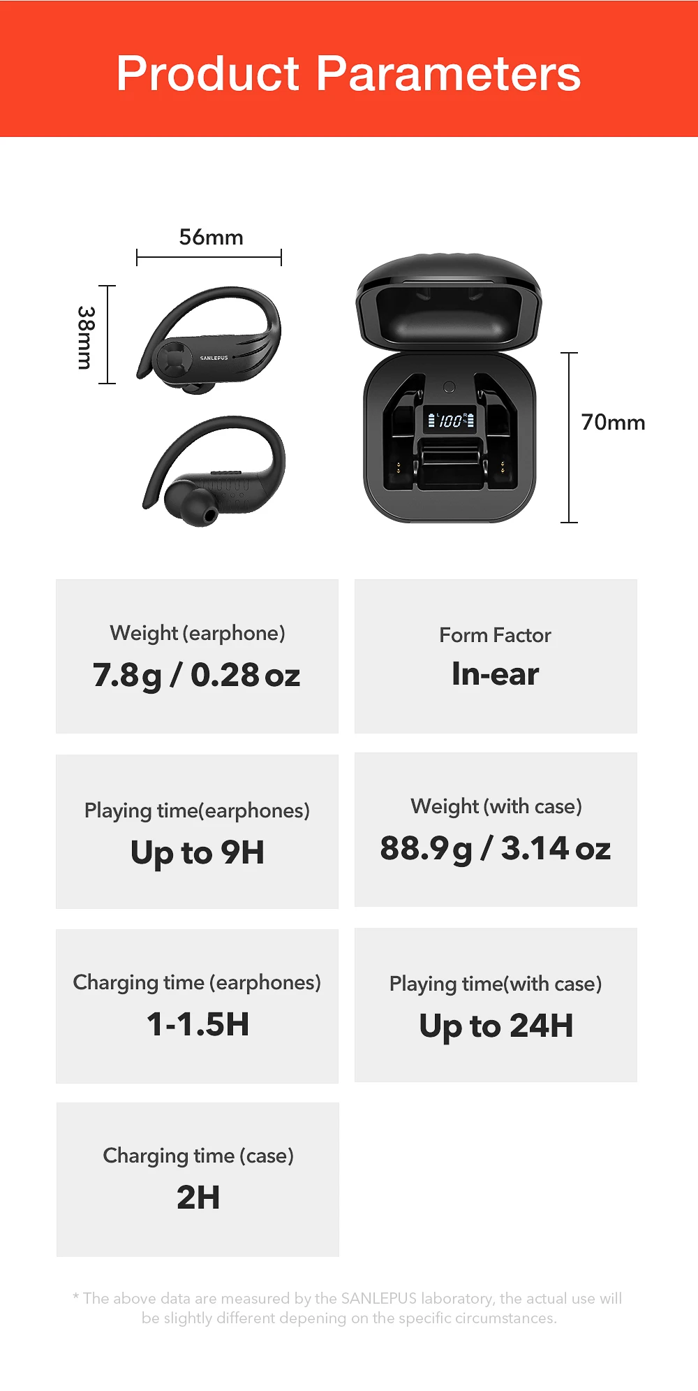 wireless earphones SANLEPUS B1 Led Display Bluetooth Earphone Wireless Headphones TWS Stereo Earbuds Sport Gaming Headset For Xiaomi Huawei iPhone best workout headphones