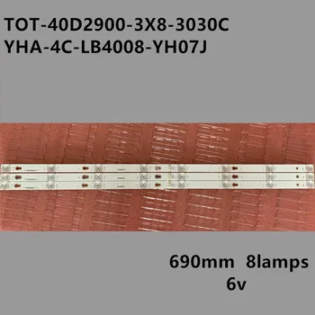 

TCL L40P1A-F Light Bar TOT-40D2900-3X8-3030C YHA-4C-LB4008-YH07J Total Length 69CM 3 Light Bars