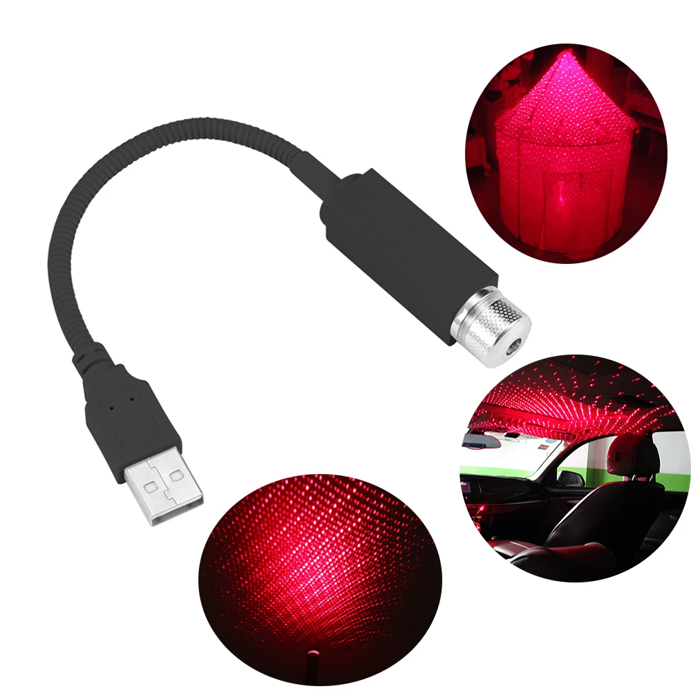USB штекер мини-светодиод машины крыша Звезда Ночной Светильник s проектор светильник Интерьер окружающей среды Галактическая лампа декоративный светильник