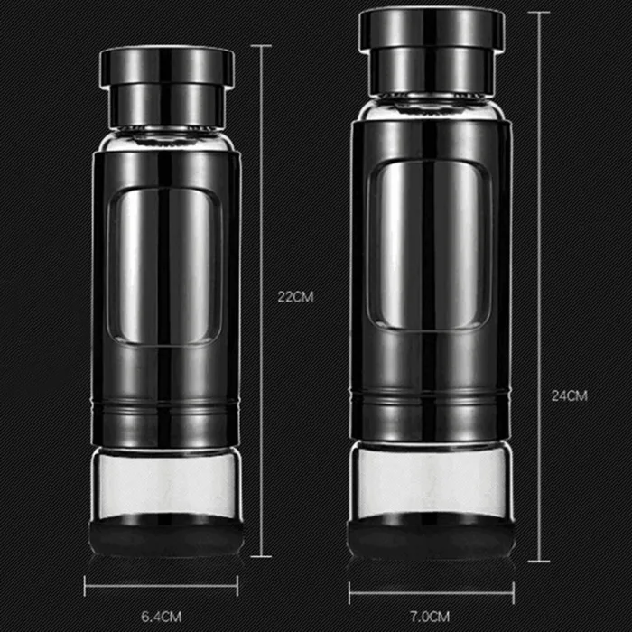 Double-layer Portable Outdoor Sports Tea Glass Heat-resistant Tea Water Separation Cup Dual-use Cup PAK55