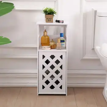 

3 Tier Corner Shelf Modern White Room Bedside Multiple Shelves Hollow Carved Design Hallway Table Rack for Home Decorations