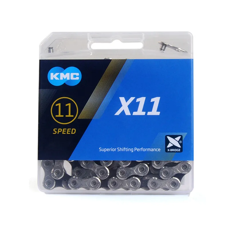 KMC велосипедная цепь X8/X9/X10/X11/X12 скоростной Горный/дорожный велосипед универсальная цепь с волшебный карабин для верховой езды Запчасти - Цвет: X11 11Speed and box