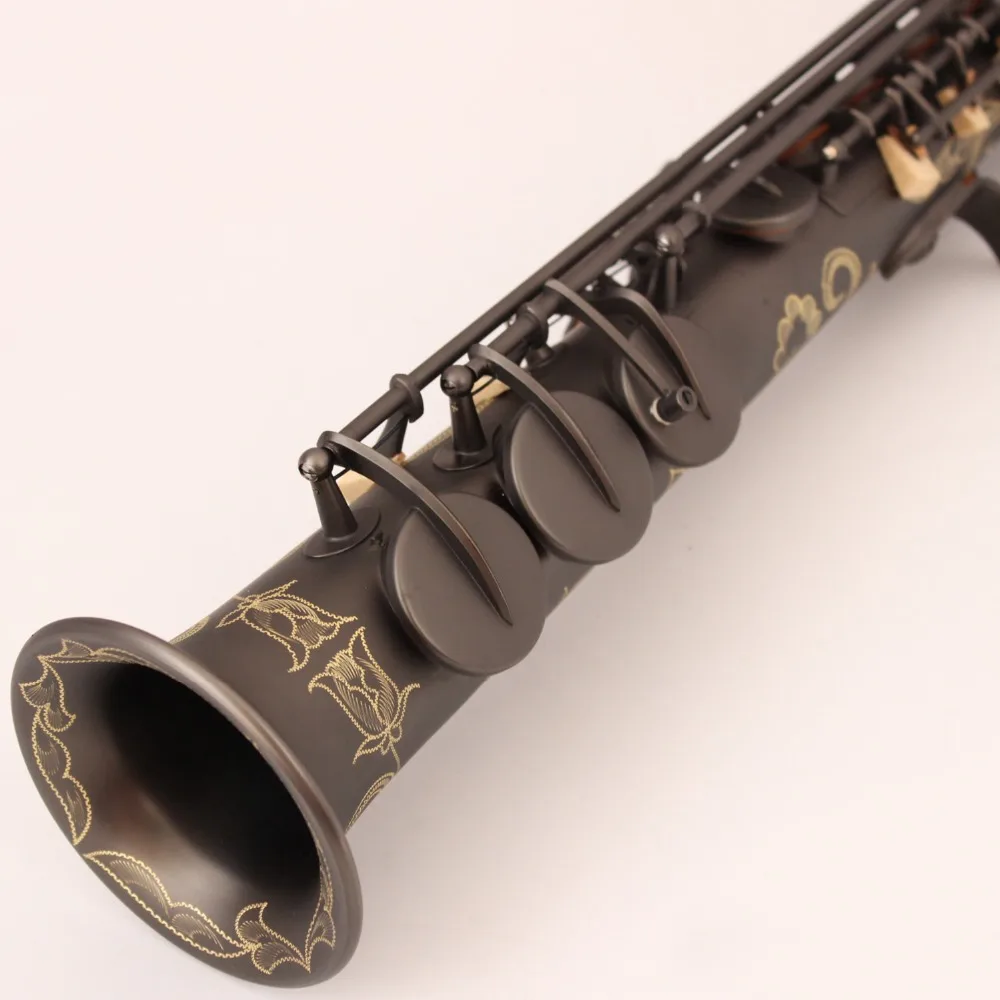 Музыкальный Fancier-клуб сопрано саксофон Ссылка 54 черный лак b-плоский сопрано Sax R54 с Чехол мундштук трости шеи