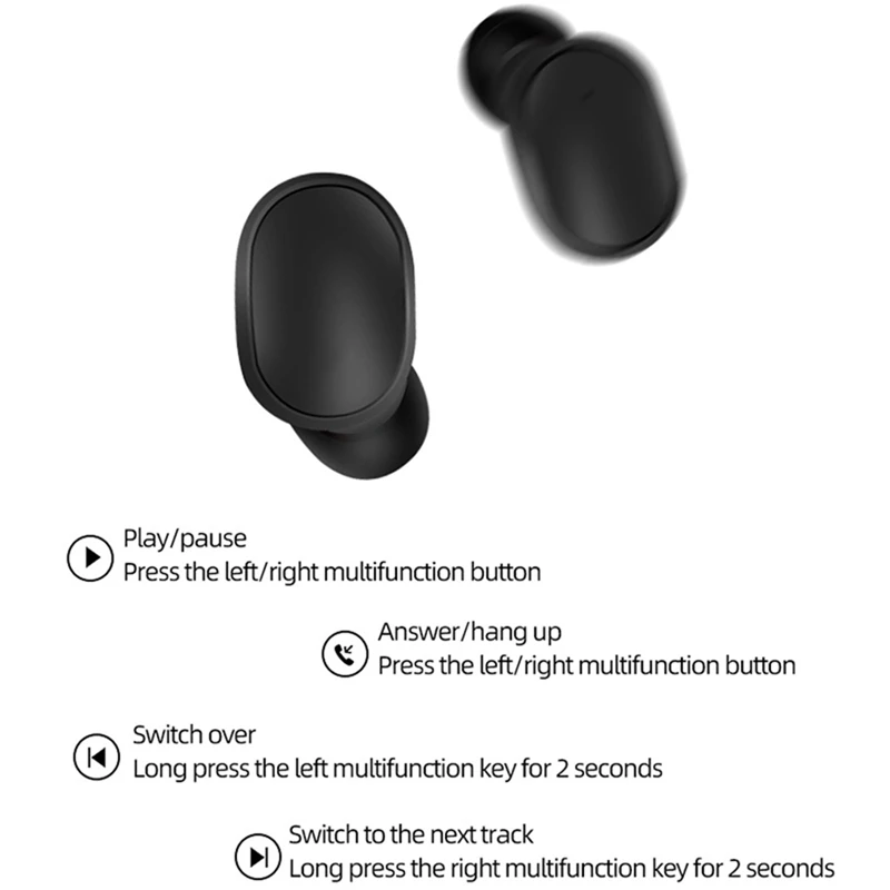 Tws-a6s bluetooth-гарнитура Tws Bluetooth 5,0 Беспроводная гарнитура наушники с микрофоном 280 мАч зарядная коробка