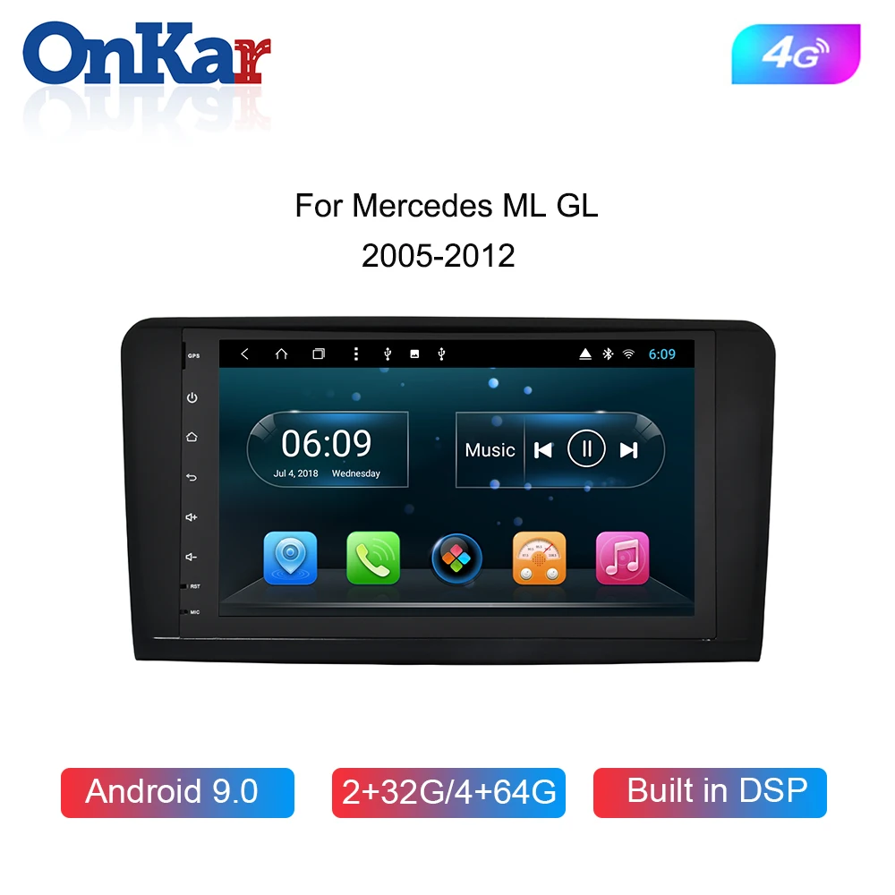 Автомобильный мультимедийный плеер ONKAR для Mercedes Benz ML/GL W164 X164 ML350 ML300 GL500 ML320 ML280 GL350