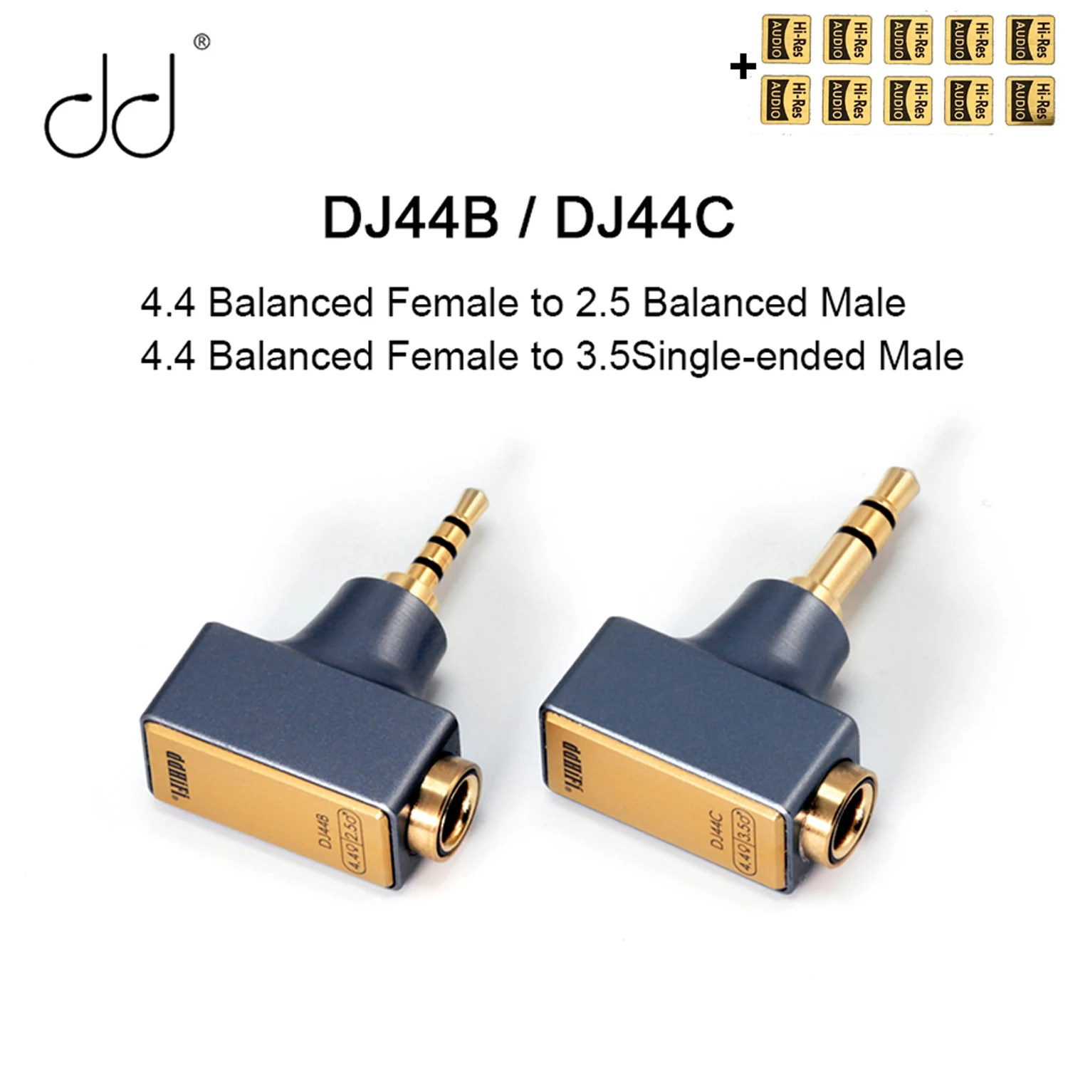 DD ddHiFi-Adaptador de auriculares macho para reproductor de música, adaptador de 4,4mm a 2,5mm, 3,5mm, para HiFi, MP3, DAP, DAC, nuevo, DJ44C, DJ44B, Mark II