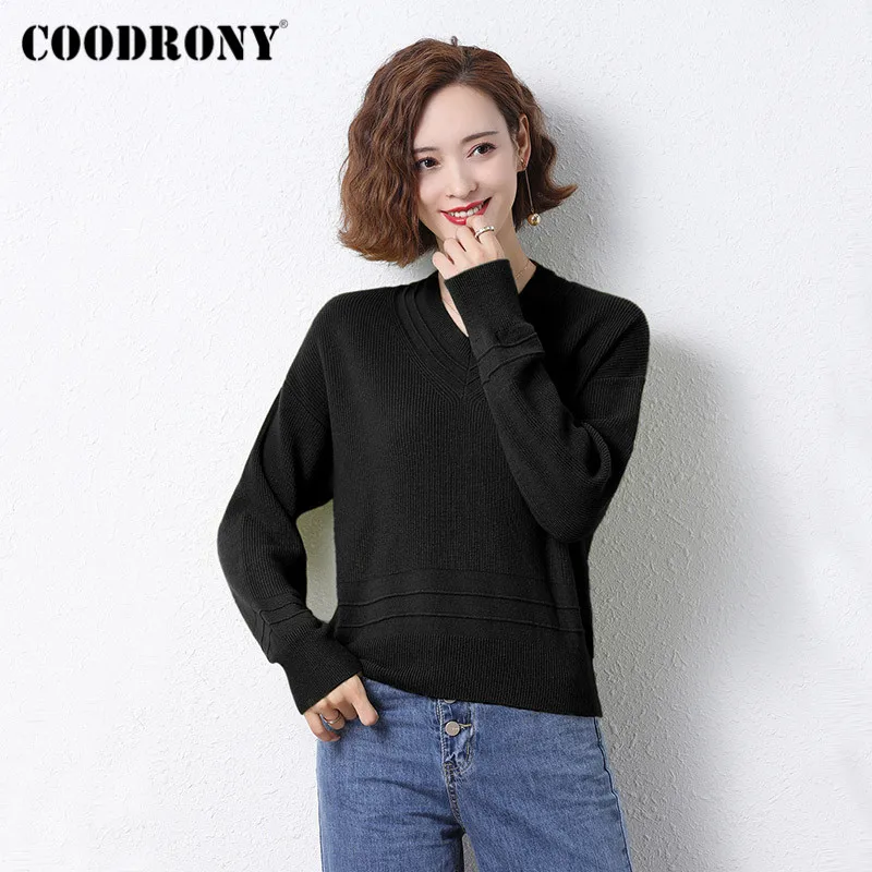 COODRONY Brand New Winter Elegant Slim Female Jumpers 2020 Streetwear Casual Pure Color Basic Pullover Sweaters Women W1140