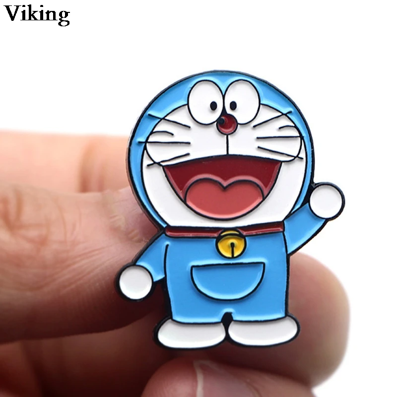 1 шт. значки Doraemon аниме металлические броши эмалированная брошь симпатичный значок на булавке для детей женщин мужчин броши для шляпы сумки рубашки G0371