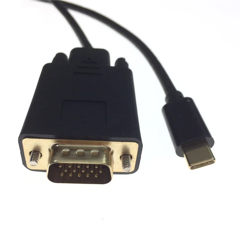 Usb C 3.1 A Vga Cavo Usb Tipo C Usb-C A Vga Maschio Convertitore Cavo Adattatore Per Apple Nuovo Macbook Chromebook Pixel Dell Xps 13