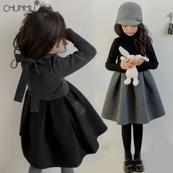 

Girls Dress Spring Autumn Long Sleeve Princess Dress Casual Patchwork Gown Kids Dresses For Girls Children Clothes