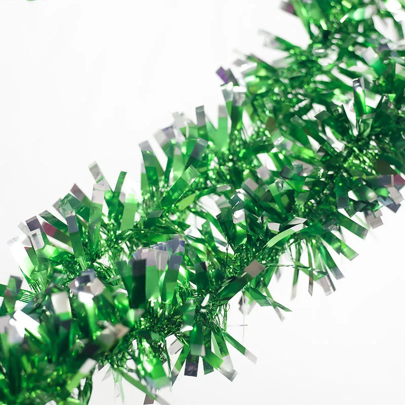 Green 1 шт., 2 м, Рождественская гирлянда, зеленые рождественские вершины, ленты, украшения для рождественской елки, орнамент, тростниковая мишура, новогодние, вечерние, Navidad - Цвет: Green