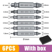  3/4/5/6 PCS Damaged Screw Extractor Drill Bit Set Easily Take Out Stripped Broken Screw Bolt Remover Extractor Demolition Tools 