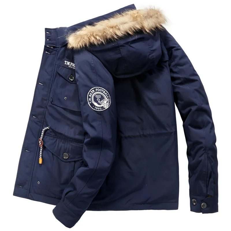 70% OFF High Quality Winter Jacket Men Brand 2016 Corduroy Warm Thicken Coat Windproof Hooded Fashion Tether Elegant Business Parka Male