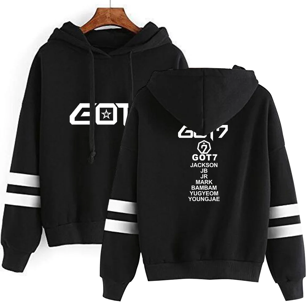 Новинка Kpop GOT7 толстовка с капюшоном женские толстовки с длинными рукавами толстовки модные повседневные осенние и зимние пуловеры S-2XL