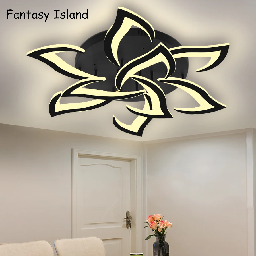 

New Led Chandelier For Living Room Bedroom Black Modern Led Ceiling Chandelier Home Lighting Chandelier
