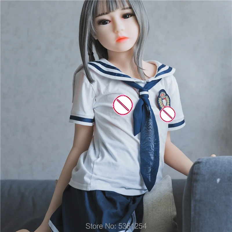 128CM Full Body Size Real Solid Silicone Sex Doll With Metal Skeleton Small Breast Pussy Anus Oral Love Toy