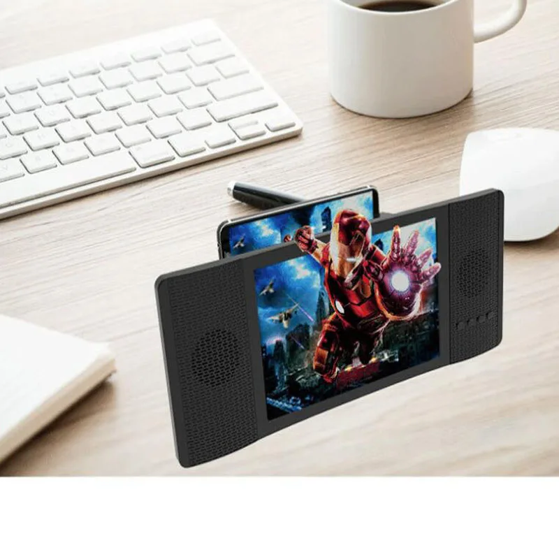 Bluetooth аудио 3D лупа USB Прямая зарядка УФ Защита 3D мобильный увеличитель для экрана телефона Смарт совместимая Мобильная Лупа