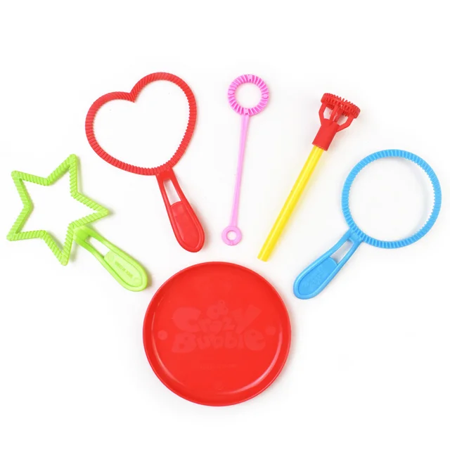 6PCS/set Blowing Bubble Soap Tools Toy Bubble Sticks Set Bubble Blower Machine Outdoor Bubble Toys For Kids Children Day Gifts 1