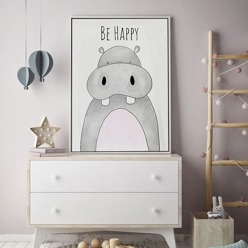 Cute-Cartoon-Animal-Dinosaur-Pictures-Be-Brave-Be-Strong-Letters-Kid-s-Room-Kindergarten-Canvas-Painting (3)