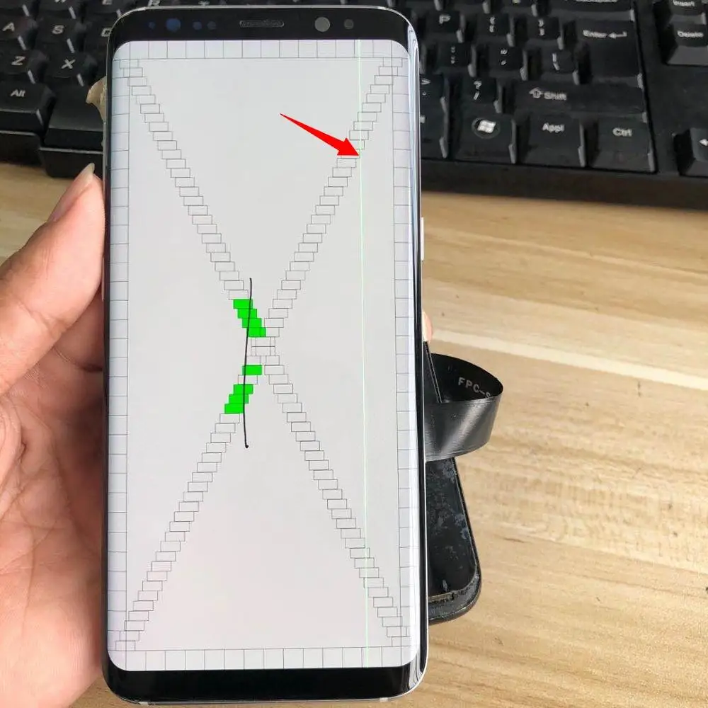 Original With Thin Line LCD For Samsung Galaxy S8