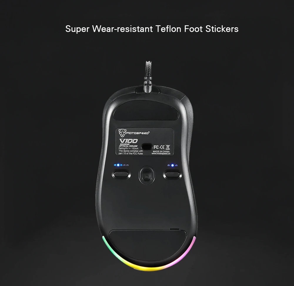 MOTOSPEED V100 RGB Проводная игровая клавиатура Мышь оригинальный PAW3327 Оптический