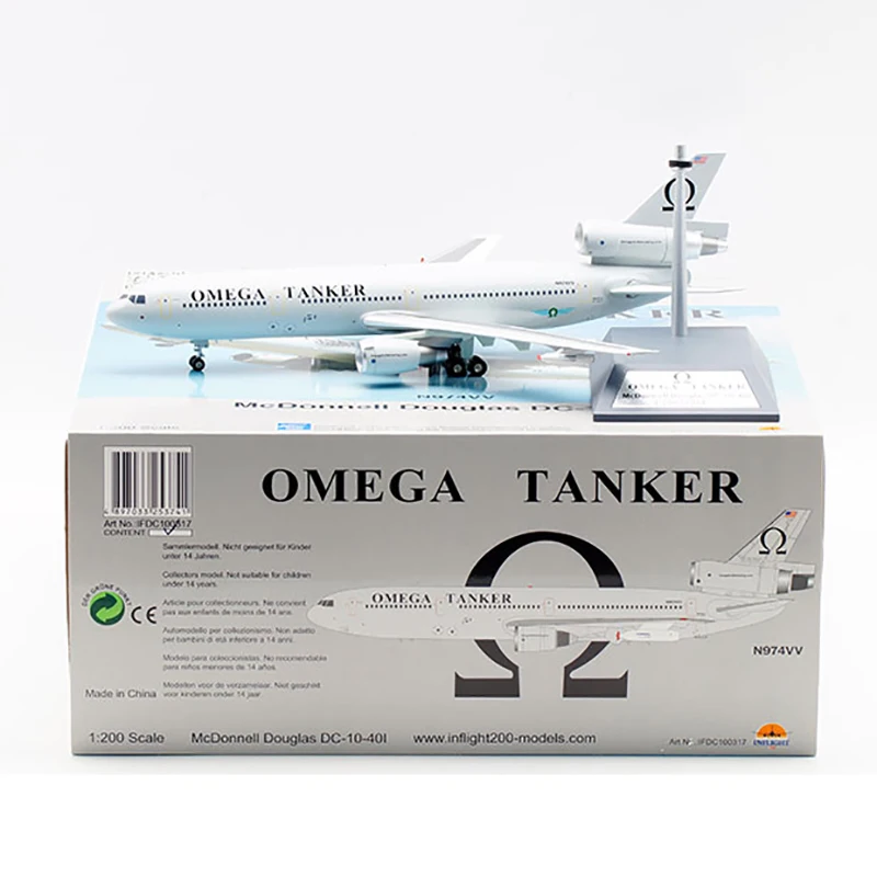 1:200 дугласова DC-10-40 N974VV Омега танкер авиакомпаний металл литья под давлением