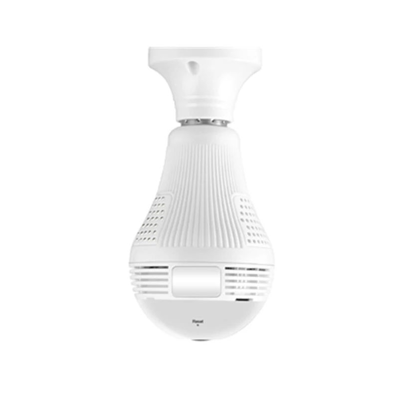 Panorâmica sem Fio de Segurança em Casa Wi-fi Cctv Fisheye Lâmpada Câmera ip Led Luz 10 High Quality Computador e Escritório