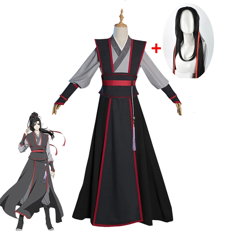 Wei Wuxian костюм аниме для косплея Grand Demon Master культивирование Косплей Mo Dao Zu Shi мужской костюм на Хэллоуин и парик