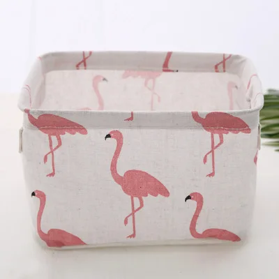 Flamingo White Настольная кухонная корзинка для хранения книг канцелярские игрушки нижнее белье косметические маленькие вещи Органайзер коробка для хранения - Цвет: Flamingo White