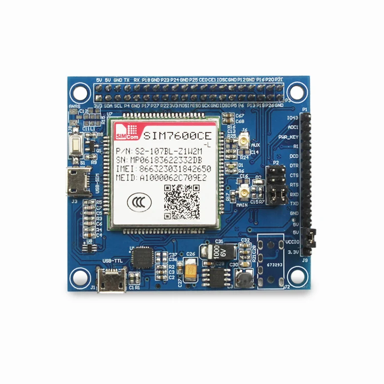 LC-GSM-7600-L SIM7600CE-T полный Netcom 7 Режим 4G/3g/2G голосовые SMS Dial-up интернет GNSS позиционирование SD карта Raspberry Pi Плата расширения - Цвет: LC-GSM-7600-L