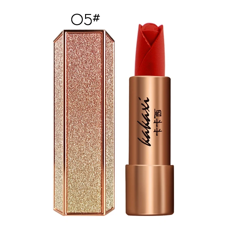 Be A Confident Woman Flower Shape Matte Lipstick Makeup Lips Smooth Moisturizer Nourishing Lipstick Make up Lip Stick Cosmetics