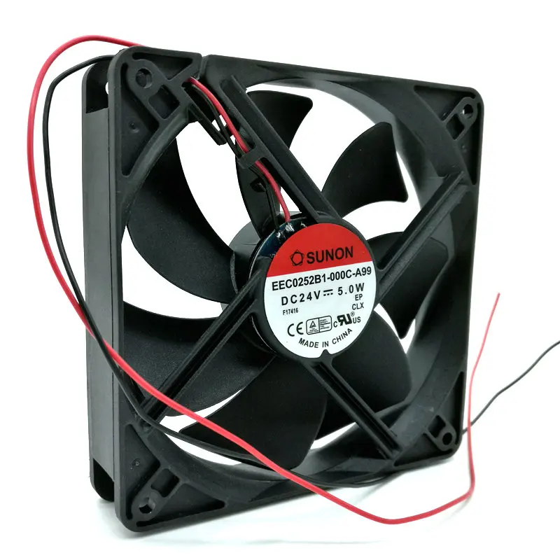 EEC0252B1-000C-A99 DC24V 5 Вт 120x120x25 мм(12 см); 2 линии Инвертор Вентилятор охлаждения