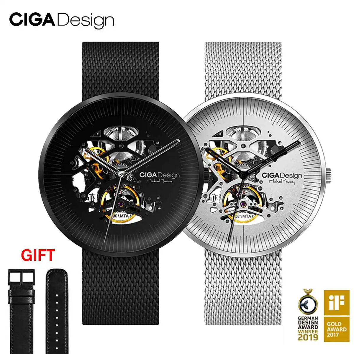 Дизайн CIGA, механические часы CIGA, моя серия, автоматические полые механические часы, мужские модные часы