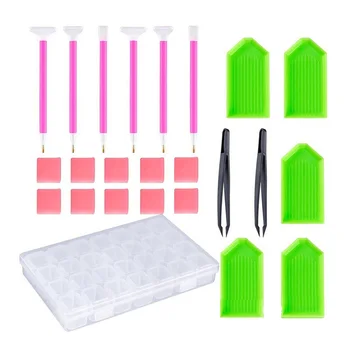 

DIY Diamond Painting Tools Set Pen Glue Plastic Tray Set Embroidery Cross Stitch Sewing Accessories 11/20/24 Pieces
