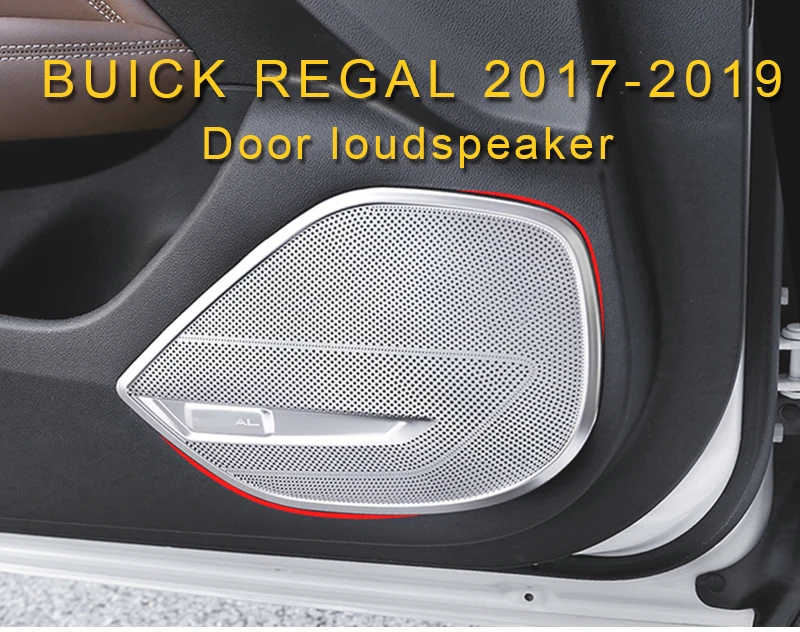Для Buick Regal Громкий динамик для двери автомобиля звук хромированная Накладка рамка наклейка интерьерные аксессуары