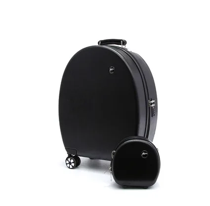 a set black CARRYLOVE 2" дюймовый Спиннер для девушек маленькая Дорожная сумка на колесиках набор для переноски чемодана милый багаж на колесах - Color: a set black