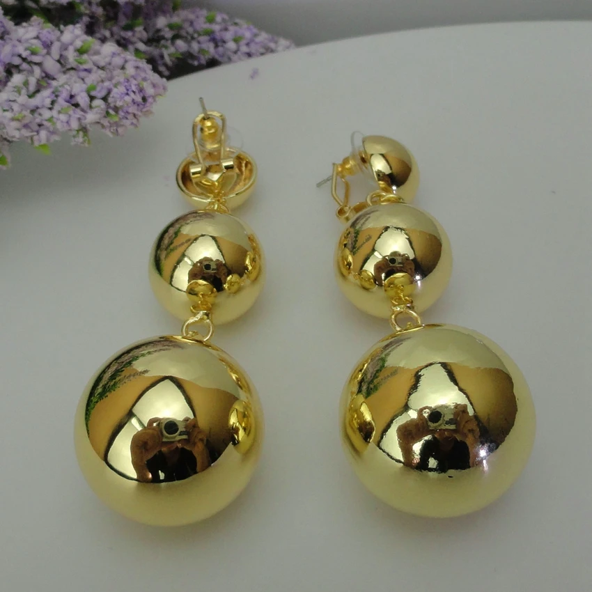 Yuminglai 24K Дубай золотые серьги итальянские серьги для женщин FHK7635